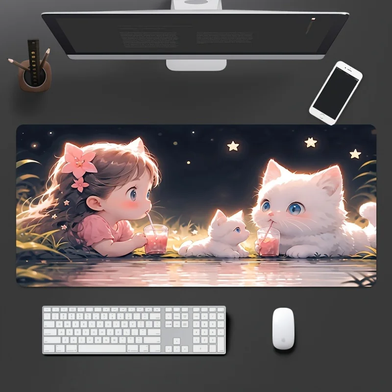 

Cute Pet Non-slip Table Mat Computer Keyboard Mouse Pad Gaming Mouse Pads Setup Mouse Pad Laptop Accessories Desk Mats Desktop