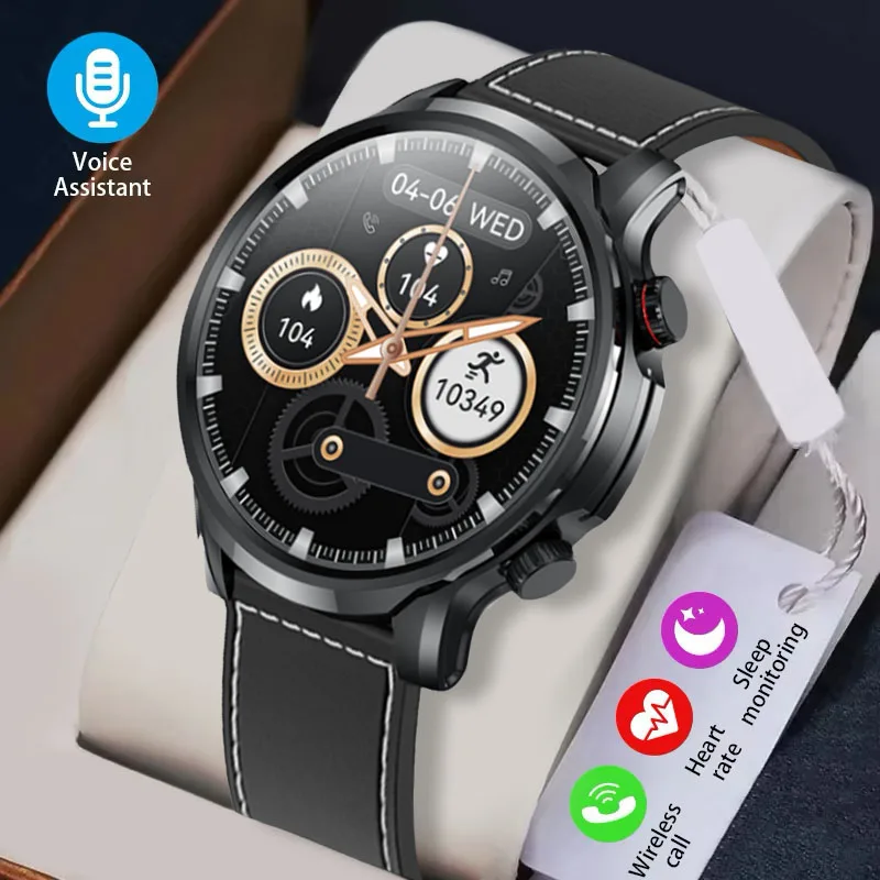 Men's New Smart dual Bluetooth chip call Watch Supports Heart rate Monitoring And Built-in Voice Assistant 1.92-inch Watch