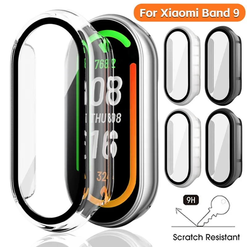 

Tempered Film Watch Case for Mi Band 9 Case Cover with Tempered Glass Flim Full Cover Screen Protector for Xiaomi 9 Accessories