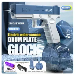 2023 New Water Gun Electric Glock Pistol Shooting Toy Full Automatic Summer Water Beach Toy For Kids Boys Girls Adults