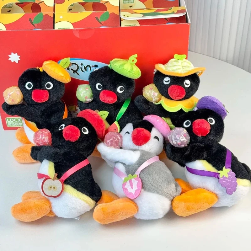 الذكية Pingu محبوب المخملية الفاكهة بارك سلسلة من صندوق أعمى لطيف أفخم الدمى محبوب مصاصة أكياس دمى معلقة الحلي الهدايا