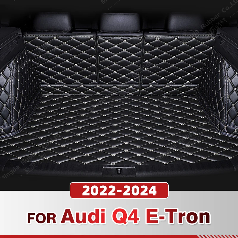 Auto Full Coverage Trunk Mat For Audi Q4 E-Tron 2022 2023 2024 Car Boot Cover Pad Cargo Liner Interior Protector Accessories