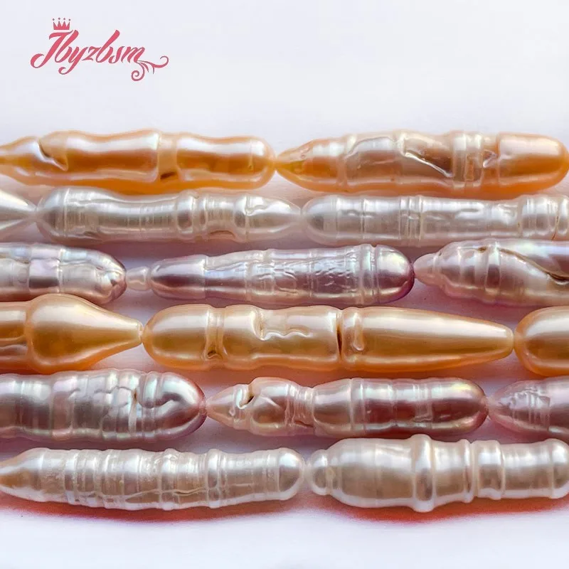 5x15-7x33mm Natural Stone Freshwater Pearl Stick Beads For Necklace Bracelet Strand 15Inch DIY Jewelry Making