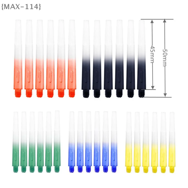

【MAX114M3】3Pcs 2BA Thread Plastic Nylon Soft Tip Darts Shafts Color Transparent Gradient Darts Stems DIY Dart Accessories