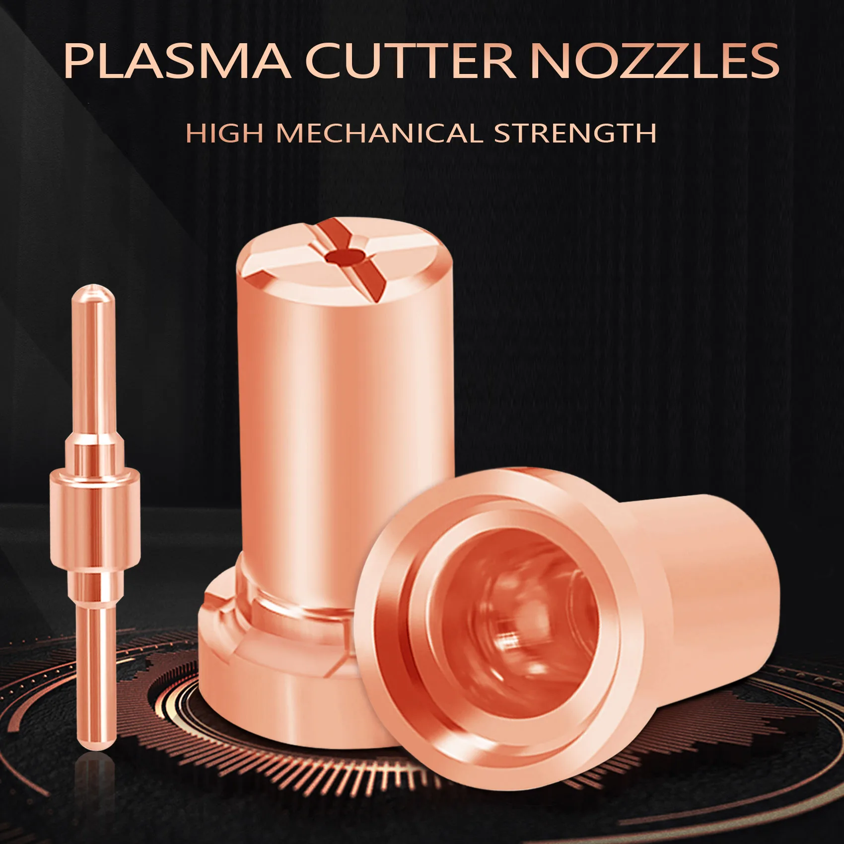 Kit de eletrodos e bicos de ponta de cortador de plasma, 65 peças, acessórios consumíveis para pt31 30 40 50, ferramentas de soldagem de cortador de plasma
