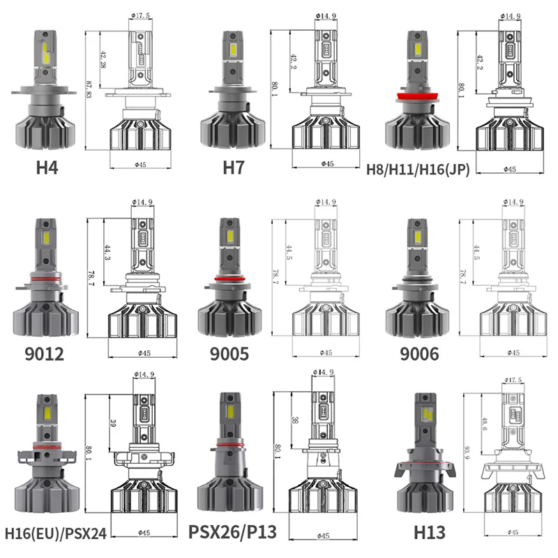 Kit d'Ampoules LED Antibrouillard pour Voiture, 4300K, S5, 60W, 6000LM, H7, H11, 9005, 9006, H4, H7, H8, 9005, 9006, 9012, pour BMW