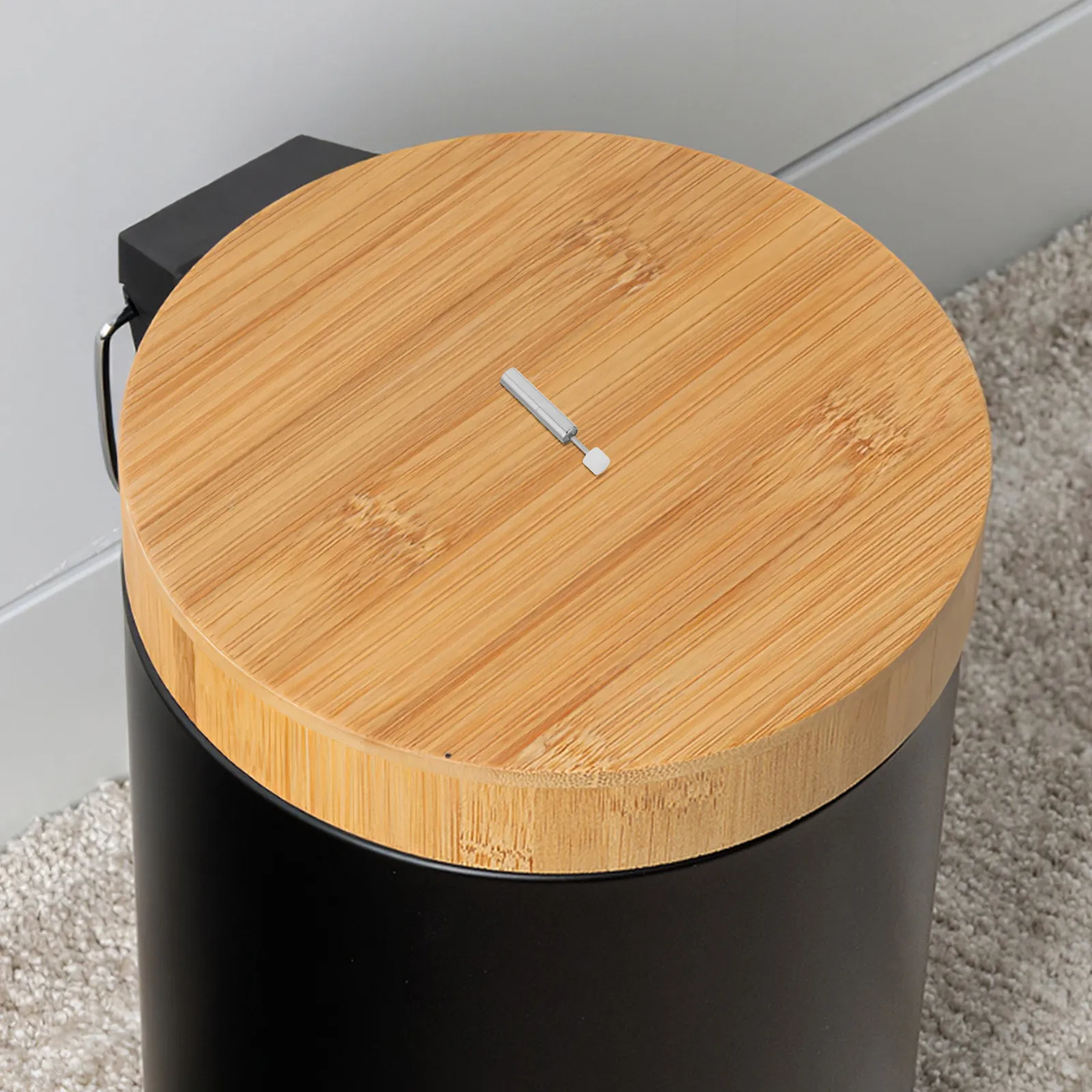 8Pcs Trash Can Damper Stainless Steel Soft Close Hydraulic Piston Silent Wastebasket Lid Replacement Shock Absorber for Kitchen