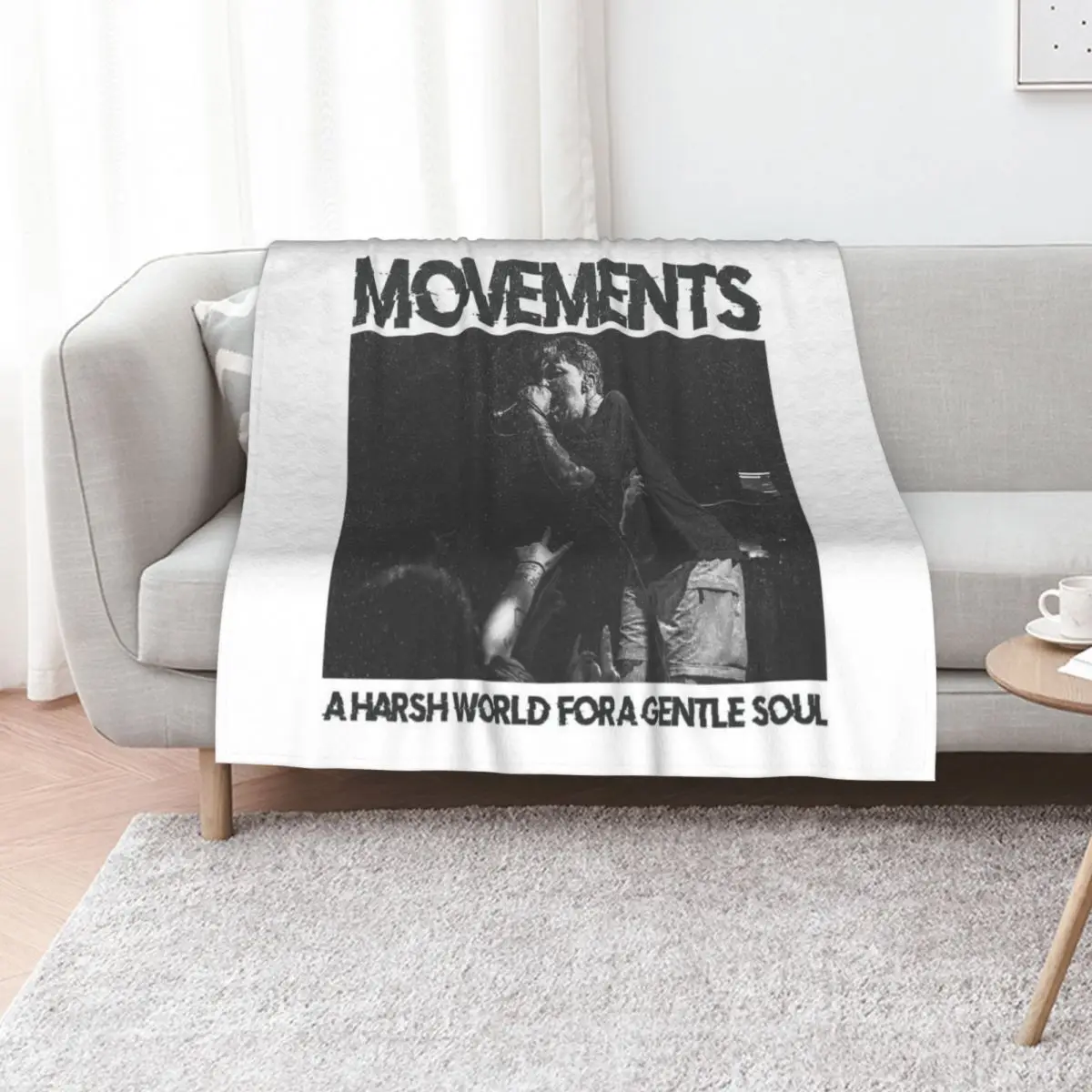 Movements - A Harsh World For a Gentle Soul - Living Apology Throw Blanket Cute Stuffeds Retros blankets and throws Blankets