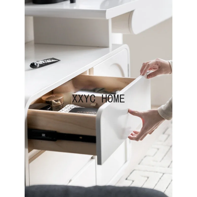 Nordic Dressing Table Bedroom Modern Minimalist Small Makeup Table Storage Cabinet Integrated Dresser storage cabinet
