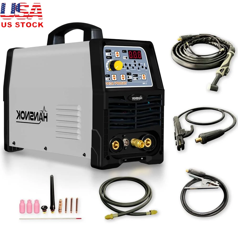 IGBT 200Amp TIG Welder AC/DC Digital LCD Display Dual Voltage Multi-Process Pulse Welding Machine