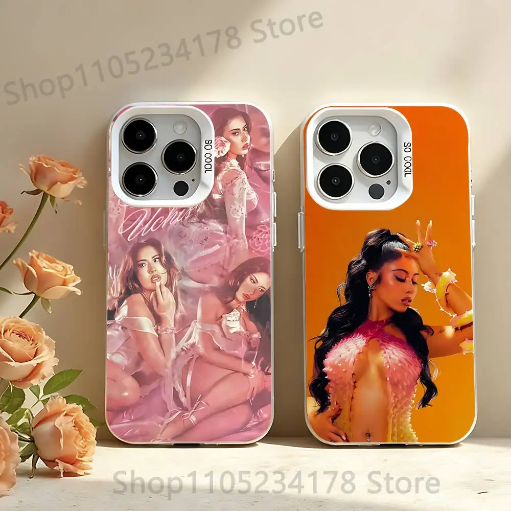 

Singer k-Kali U-Uchis Phone Case For iPhone 17,16,13,12,11,15,14,Pro,Max,Plus,SE4,Air,Mini White IMD Matte