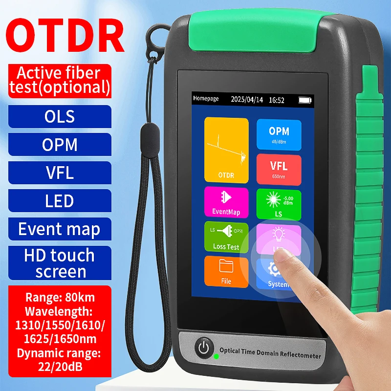 

Оптический рефлектометр OTDR 80 км для тестирования активных оптических волокон (опционально) AUA-18/180/161/162/165U/A со встроенными функциями OLS, VFL, OPM