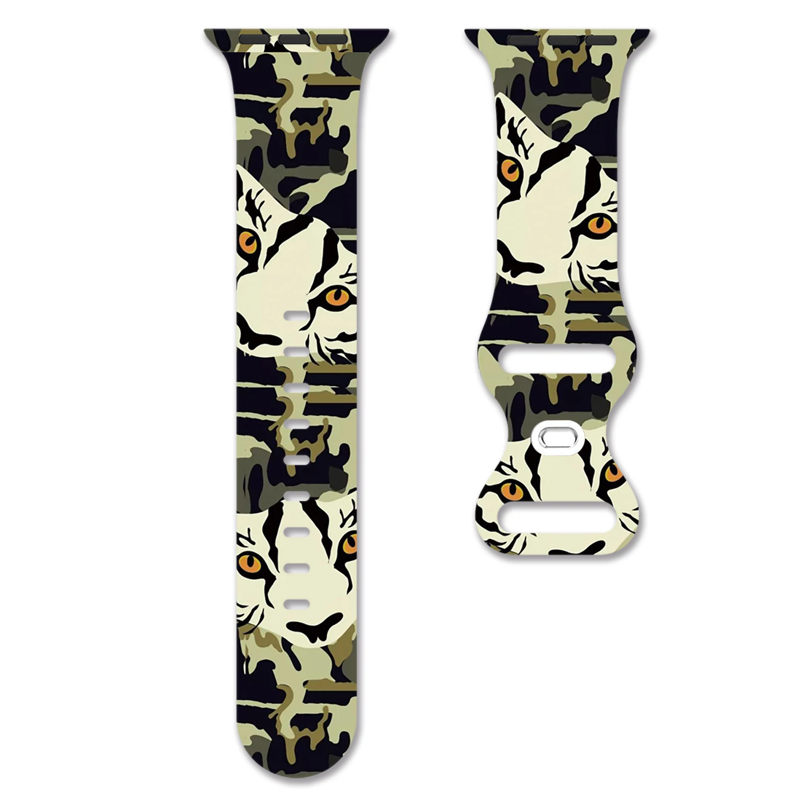 

MINISO Camouflage series printed watch strap for Apple Watch 11 10 9 8 Silicone Band Replaceable Bracelet for iWatch 38mm 40mm