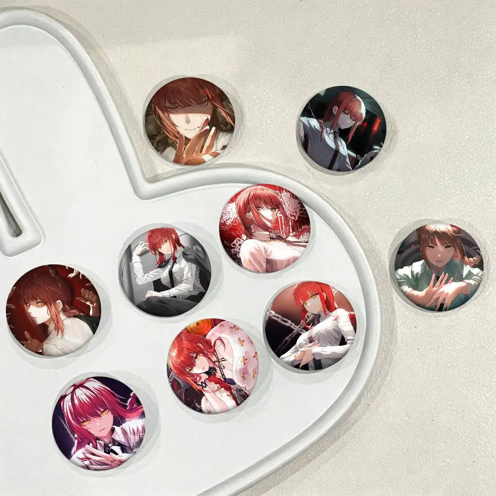 Anime Chainsaw Man Makima Round Badges Can Be Used To Decorate Clothes And Backpack Pins