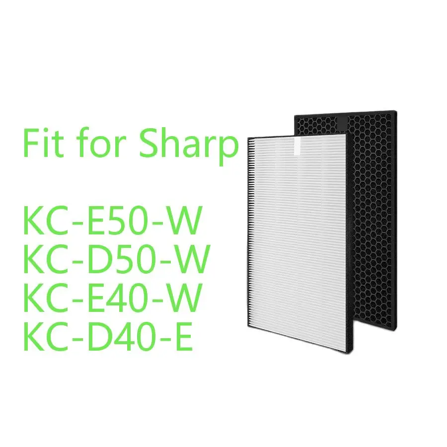 H12 Hepa Filter FZ-D40HFE and Actived Carbon Filter FZ-D40DFE for Sharp KC-D40 KC-D50 KC-D40Y  KC-E40-W KC-E50-W KC-F50-W