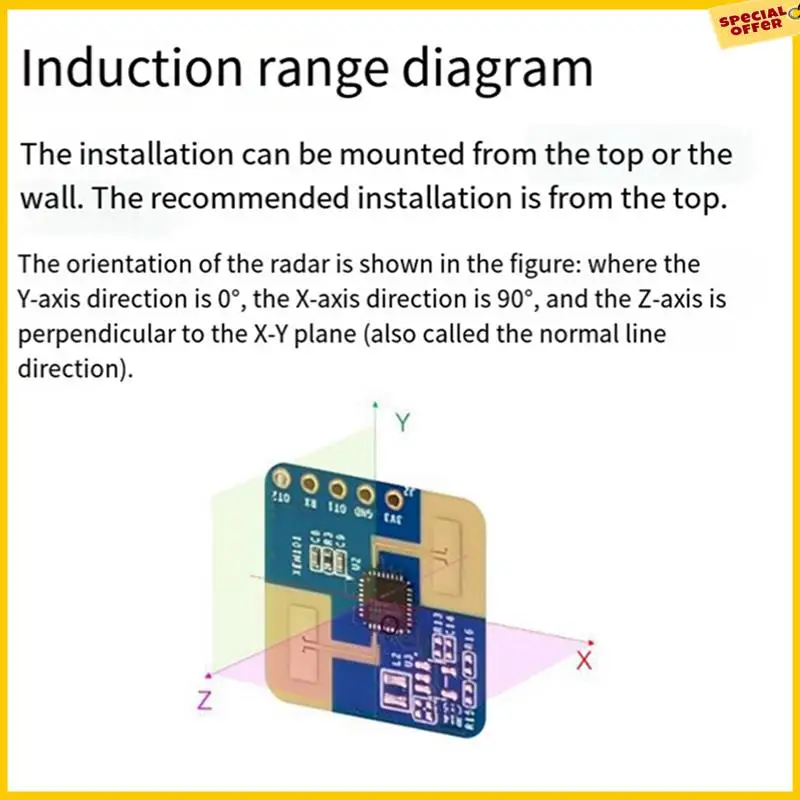 A25P 1 PCS 24G Mmwave LD2420 Human Presence Radar Sensor Induction Module Human Presence Radar Sensor