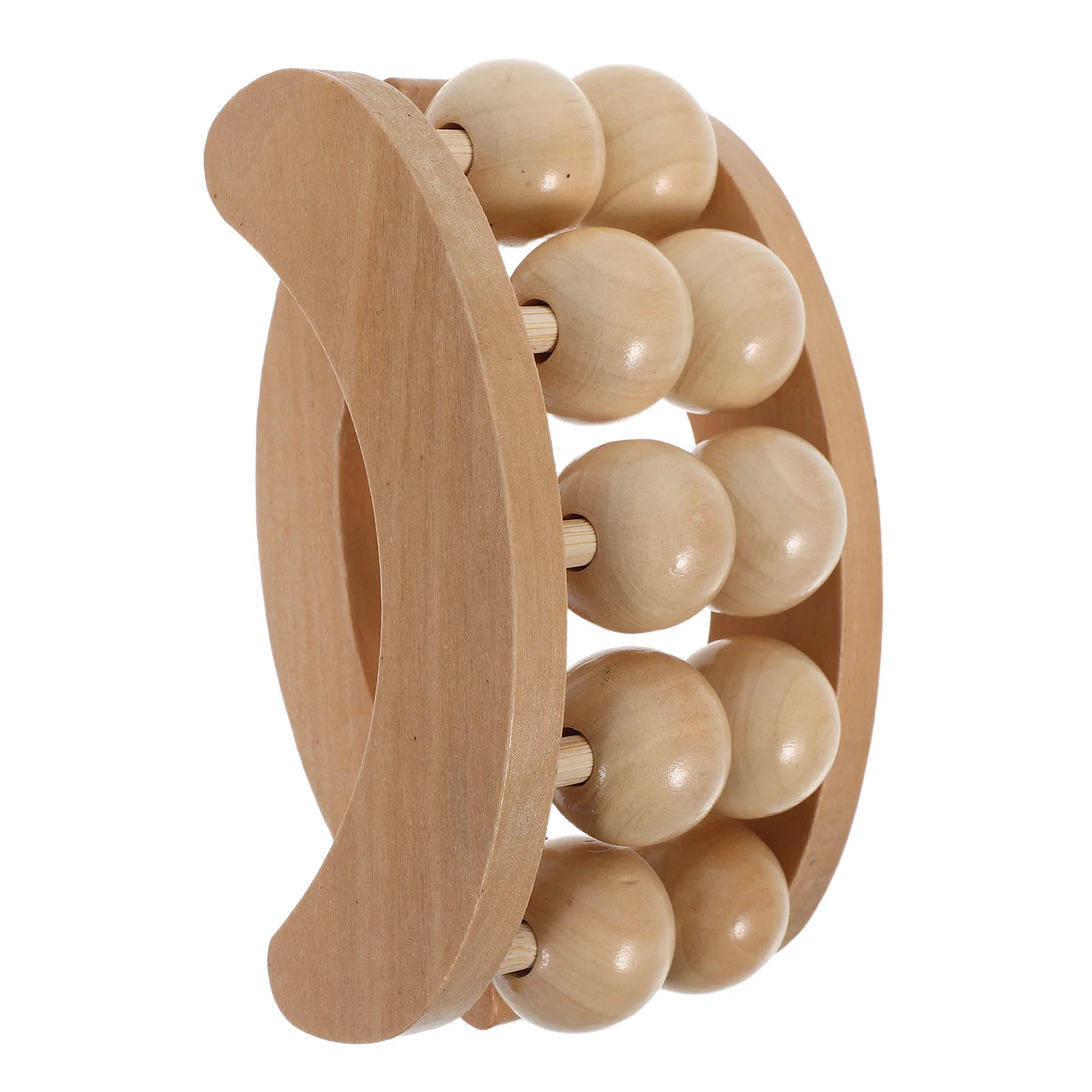 

Двухрядный 10-шариковый деревянный массажер для спины, ручной инструмент для расслабления мышц для домашнего офиса, путешествий, портативное массажное устройство для акупунктурных точек