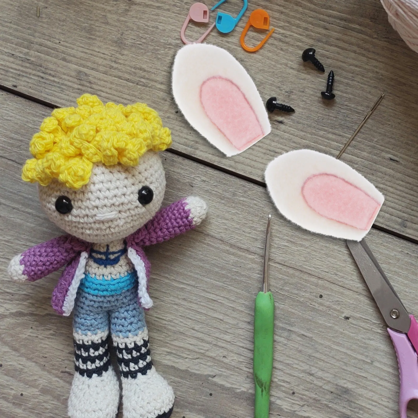 10Pcs Bunny Ears Soft Craft Ear Charms for Stuffed Animal Projects DIY Hairpins Dress-Up Cosplay Aesthetic Decor Amusement Use