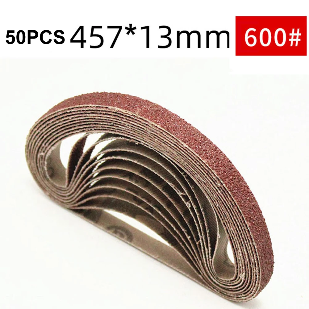 50PCS Sanding Belt 13x457 Mm 40 Grit Belt Sander Belts Circular Polishing Abrasive Tool Woodworking Grinding Sand Belt Strip