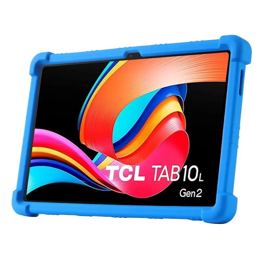 Weiche Silikon hülle für Tcl Tab 10l Gen 3 2 10.1 "Tablet Hülle für Tcl 8492a 8193a 8491x Kicks tand Funda mit 4 stoß festen Airbags