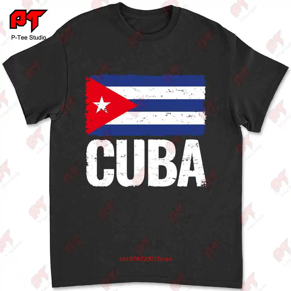 Kuba Notflagge Kubanisch Kubano T-shirt Tee W3DD