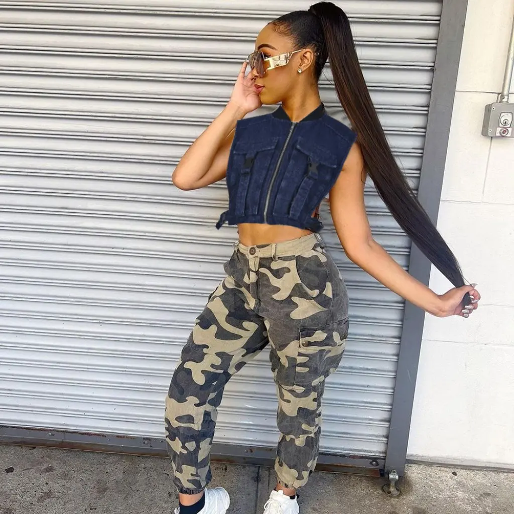 

Женский джинсовый жилет, пальто, весенняя модная сумка с пряжкой и карманами в европейском и американском стиле