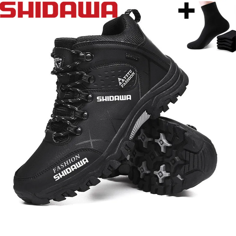 Autumn Leather Fishing Shoes Men Outdoor Waterproof Hiking Shoes Woodland Wear Resistant Hunting Shoes High Quality Sports Shoes Autumn Leather Fishing Shoes Men Outdoor Waterproof Hiking Shoes Woodland Wear Resistant Hunting Shoes High Quality Sports Shoes