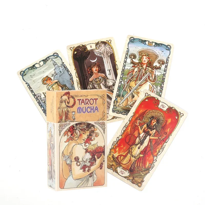 Tarot Mucha Tarot Cards Board Game Card Deck For Family Gathering Party Playing Cards