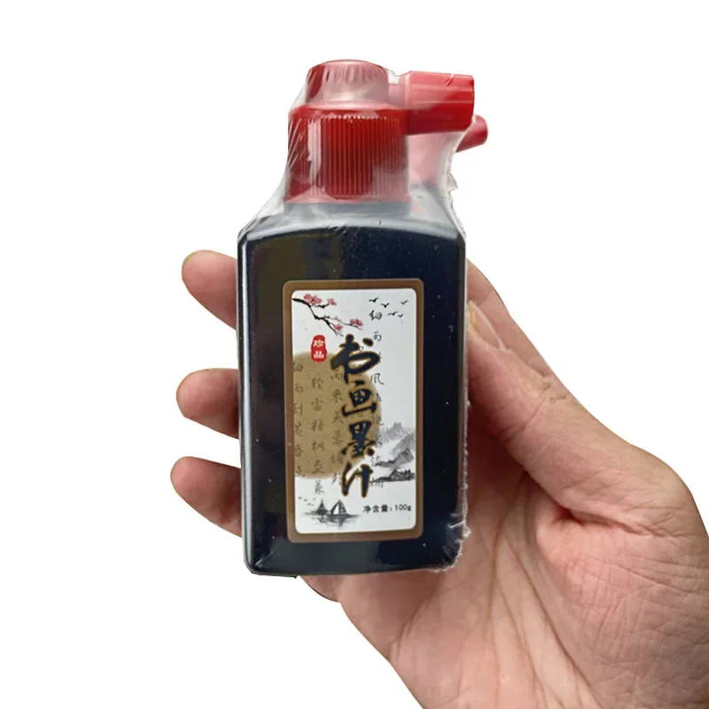 Tinta de caligrafía china de 100g para estudiantes que practican caligrafía con pincel, suministros de Arte de tinta china, papelería