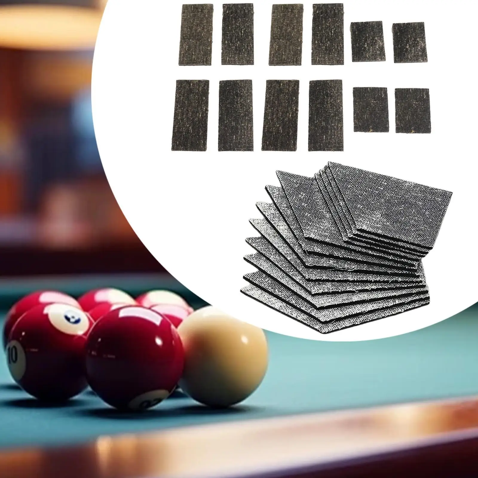 

12x Pool Table Cushion Facings for Billiard Ball Landing Rail Bumpers for Beginners Sports Pool Halls Training Indoor Game