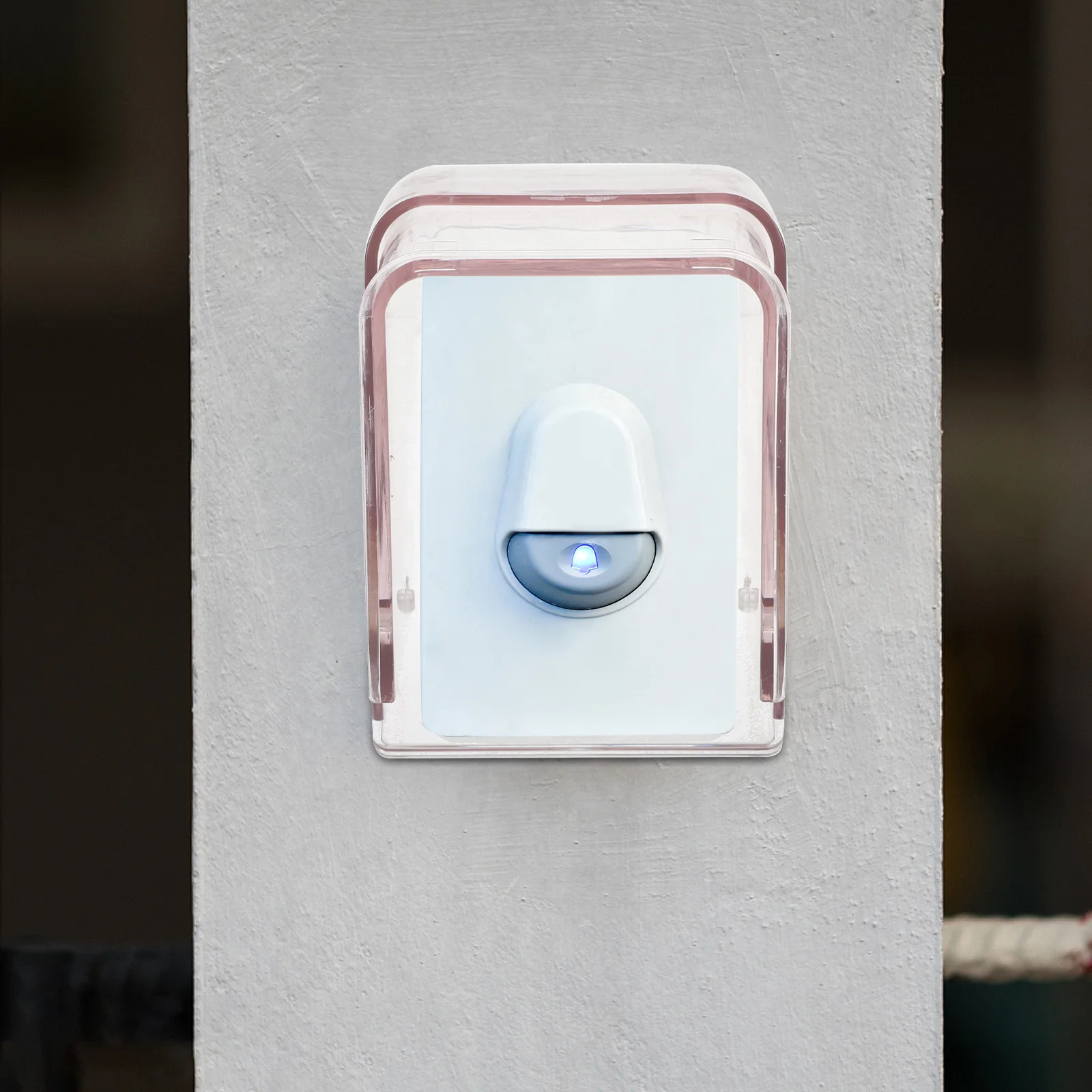 

Outdoor Wireless Doorbell Rain Cover Transparent Waterproof Shield Durable Pc Easy Install Push Button Protector For Wall