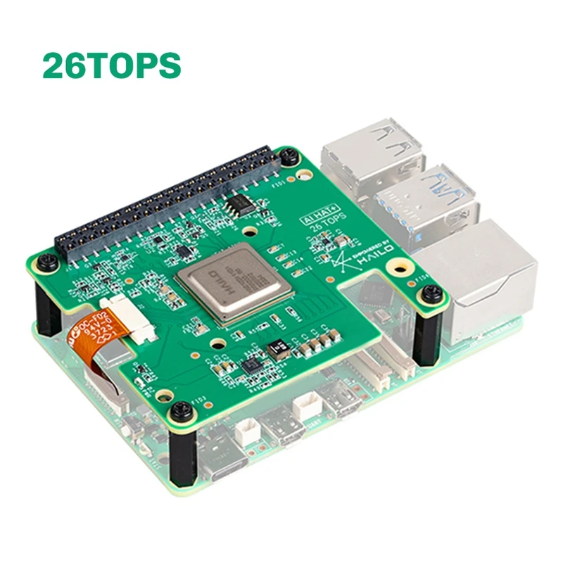 For 5 AI HAT+ Expansion Board Kit, 26Tops Artificial Intelligence Module AI HAT-A09I