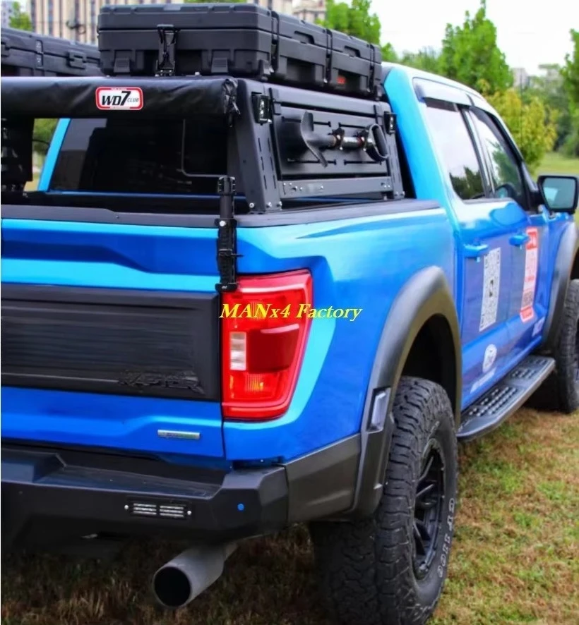 Desert Tube Steel Front Bumper For Ford F150 Raptor P702 2021-2026 Off-Road Winch Mount Bull Bar Guard view 3