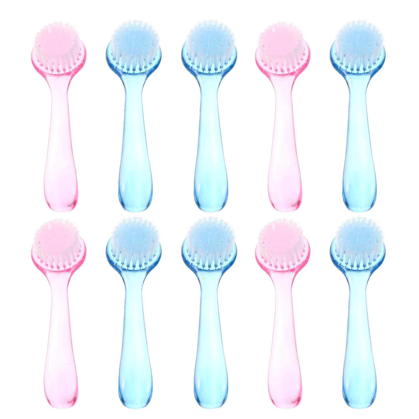 

10pcs Nail Brush Cleaning Face Brush Fingernail Manicure Tools Scrub Plastic Dusting Lightweight Compact Multifunctional Handle