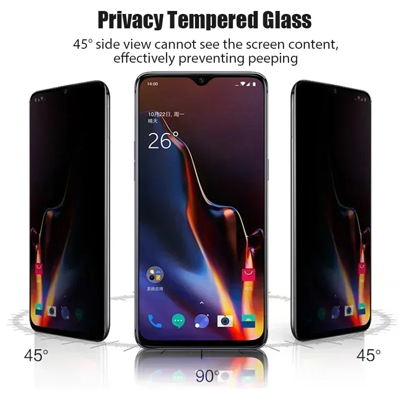 3D Privacy Tempered Glass For Oneplus Nord8T N100 N10 5G 7T 6T Full Cover Protective Glass For 7 6 5 Screen Protector