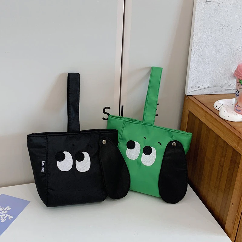 Bolsa portátil dos desenhos animados para mulheres, bolsa elegante do telefone do cão, versátil, bonito