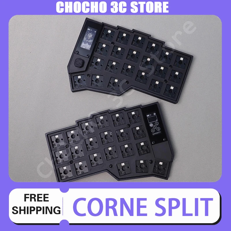 Corne Split Keyboard Kit Dual Mode Bluetooth Wired Corne Split Keyboard RGB Support ZMK Customized PC Gamer Accessories Gifts