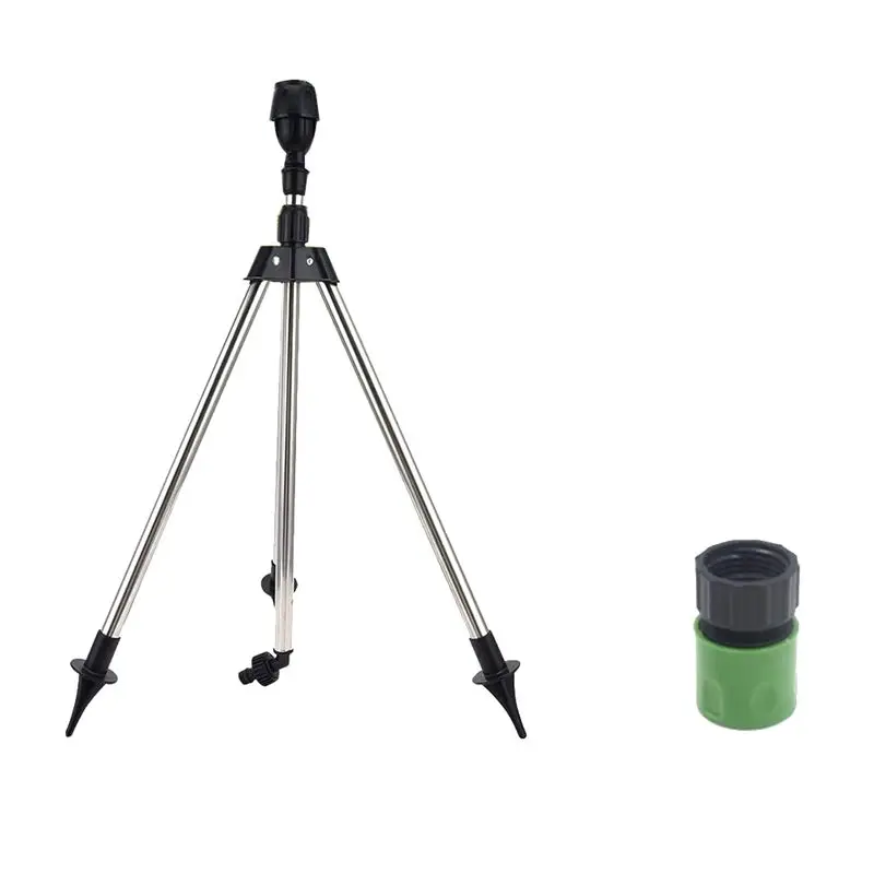 A69erotating Tripod Sprinkler Irrigation Watering Sprinklers Stainless Steel+Plastic For Area Yard Garden Lawn