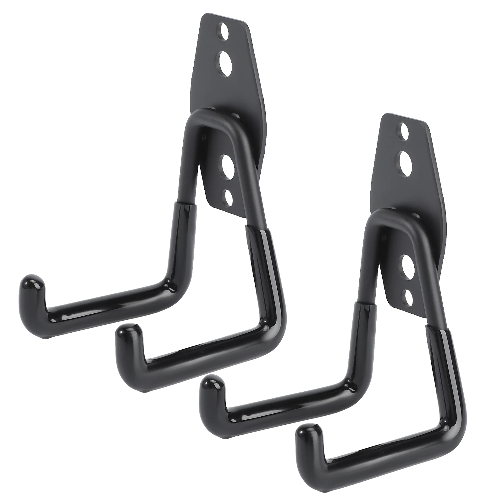 

2 pcs Metal Garage Storage Heavy Duty Wall Mount Black 40 Lbs Garage Hooks Capacity Each Storage Utility Hooks