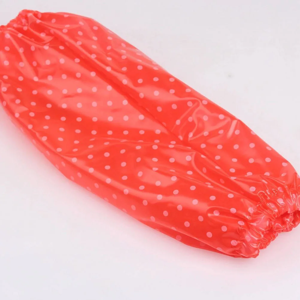 

Waterproof With Oversleeves Long Kitchen Cooking Apron For Bbq Painting Oil Dust Protection Hangning Neck Sleeve Simple