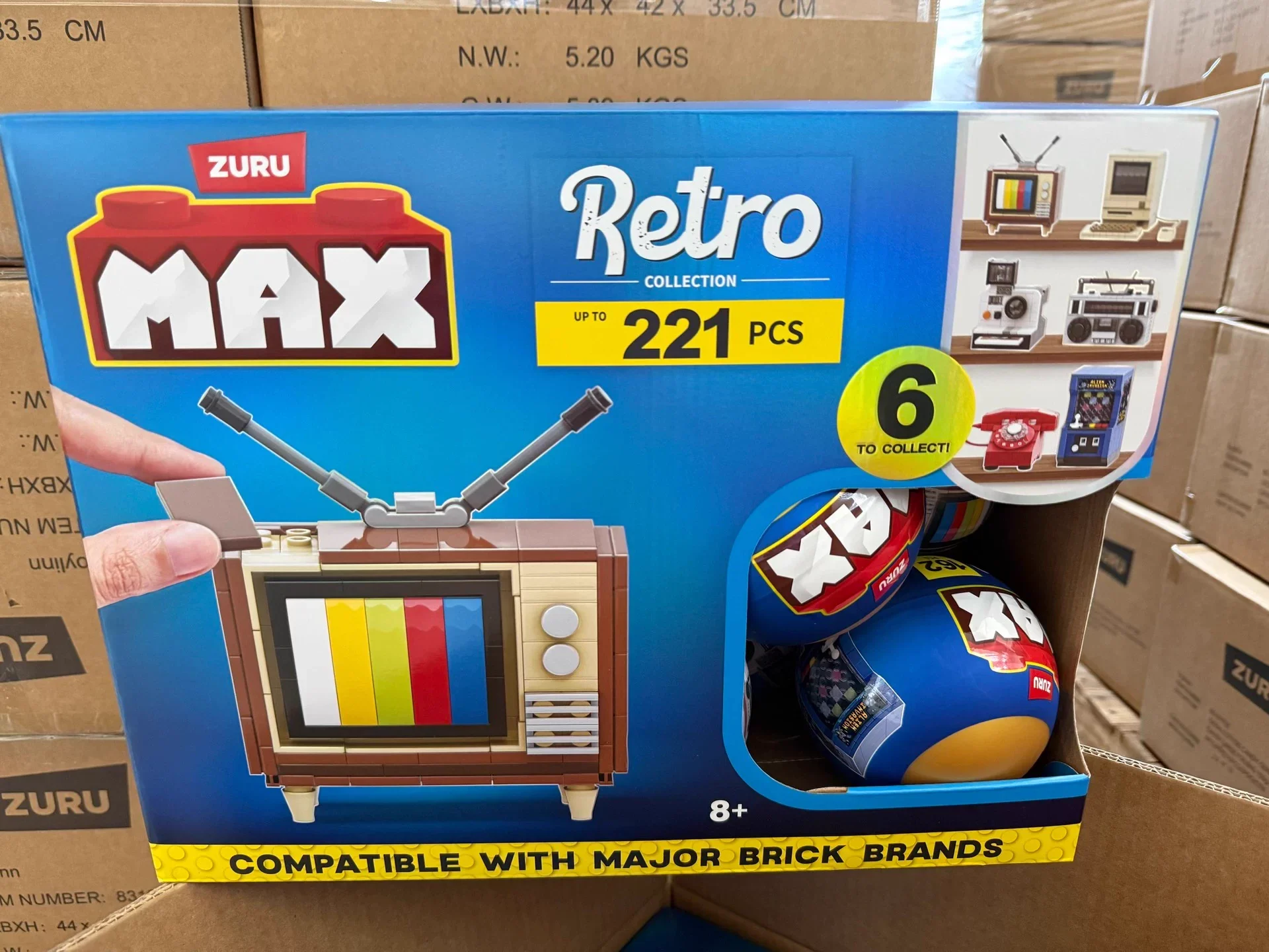 ZURU MAX Retro Series Surprise Blind Ball Building Block Collectible Mini Retro Electronic Model Kit Desktop Decor Toys Gifts view 5