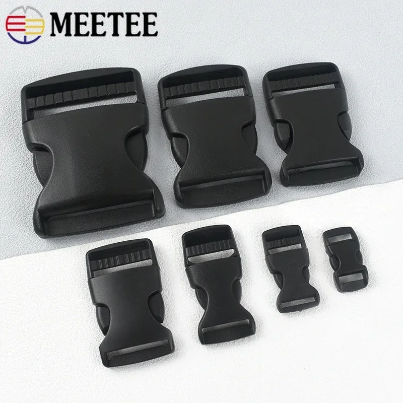 5/10/20Pcs Black Release Buckles Webbing Strap Plastic Buckle Belt Clip Clasp Backpack Adjuster Side Decorative Button Crafts