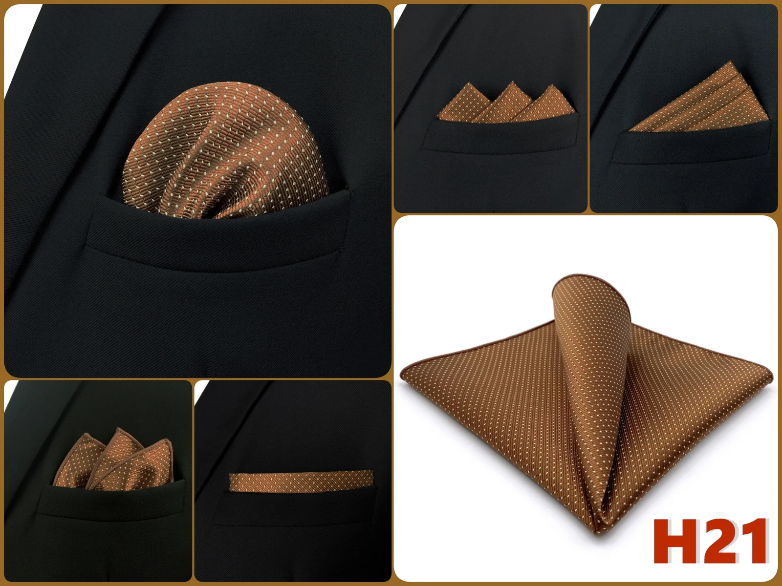 Pocket Square Handkerchief for Men Polka Dot Dots Plaid Check Checkered Suit Pocket Towel Hanky Mens Gift Wedding Business Party