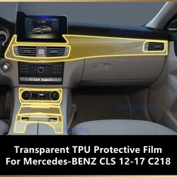 For Mercedes-BENZ CLS C218 12-17 Gearbox Panel Navigation Screen Automotive Interior TPU Protective Film Anti-Scratch Sticker