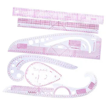 6 stuks curve linialen voor kleermakerij op maat naaipatroon voor kledingontwerp