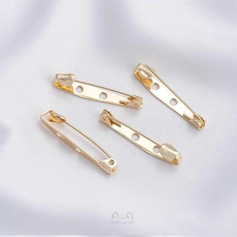 14K gold-wrapped pin brooch anti-light female DIY handmade corsage homemade jewelry hair accessories buckle accessories material