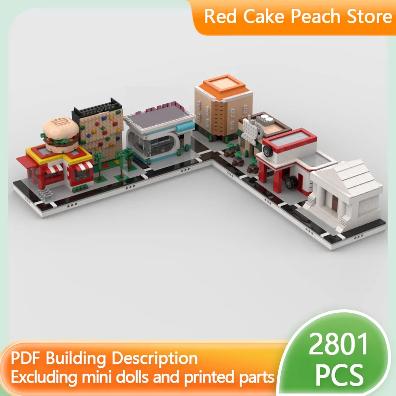 

City Street View Model MOC Building Bricks Mini Architecture Modular Technology Children Holiday Gifts Assemble Toys Suit