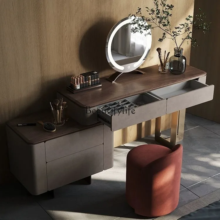 

North American black walnut dresser light luxury natural luxury stone storage cabinet integrated