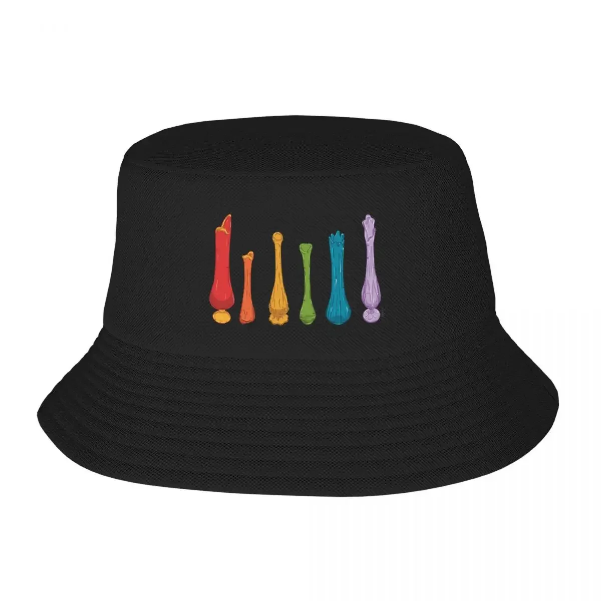 Rainbow Glass Swung Vases Bucket Hat Anime Bobble Hat  Cap Sports Cap Luxury Woman Men's