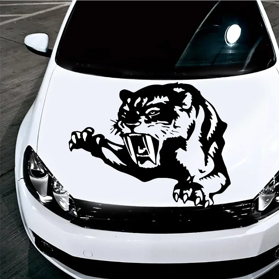 

Car Sticker Various Sizes Vinyl Saber-toothed Tiger Waterproof Removable Decal Self-adhesive Car Auto Stickers,30cm*26cm